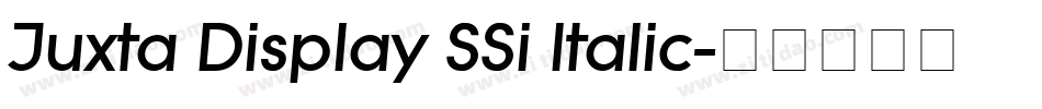Juxta Display SSi Italic字体转换
